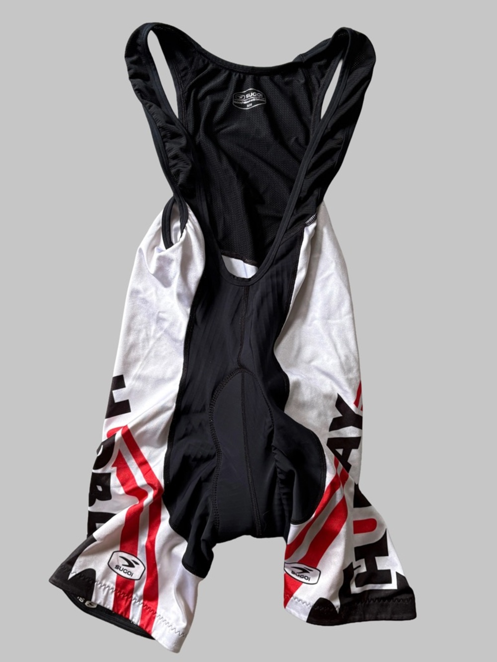Sugoi Padded Cycling Bib Shorts Performance Singlet Bike Mens Med Conquer Cancer
